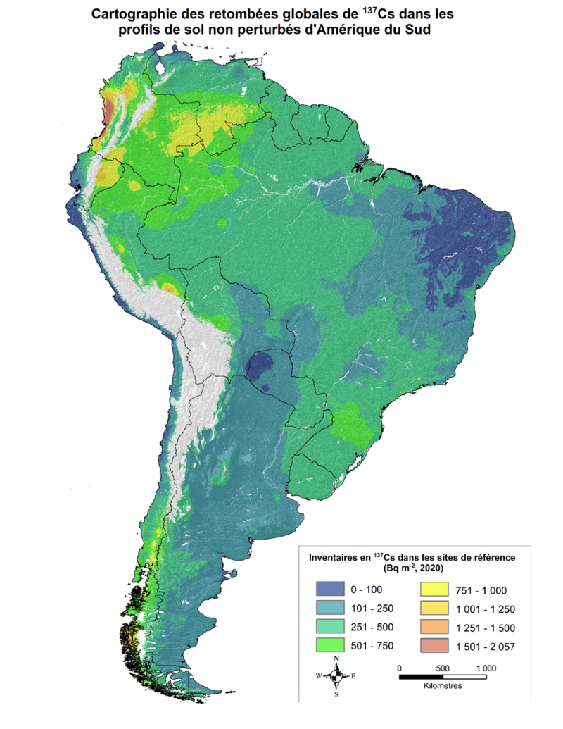 Mapping the spatial distribution of global 137Cs fallout in soils of South America as a baseline for Earth Science studies