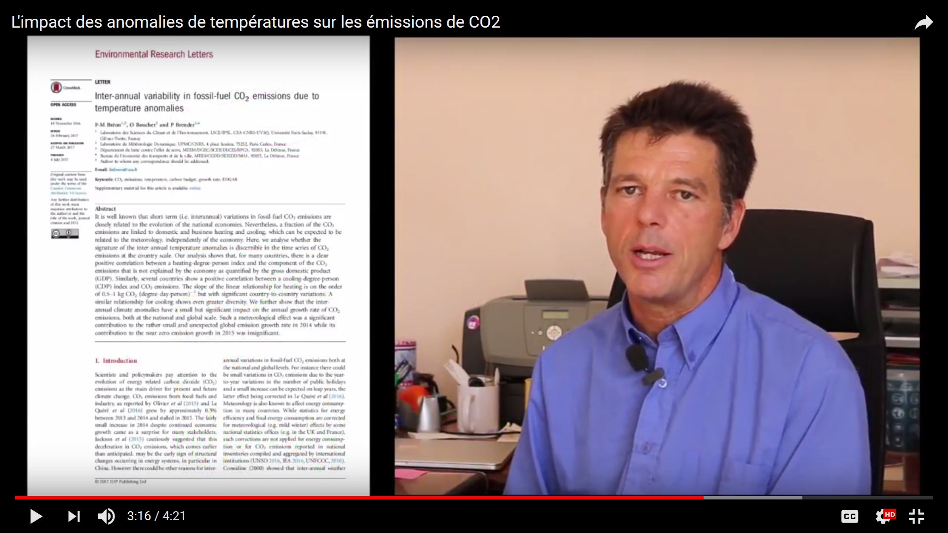 L'impact des anomalies de températures sur les émissions de CO2