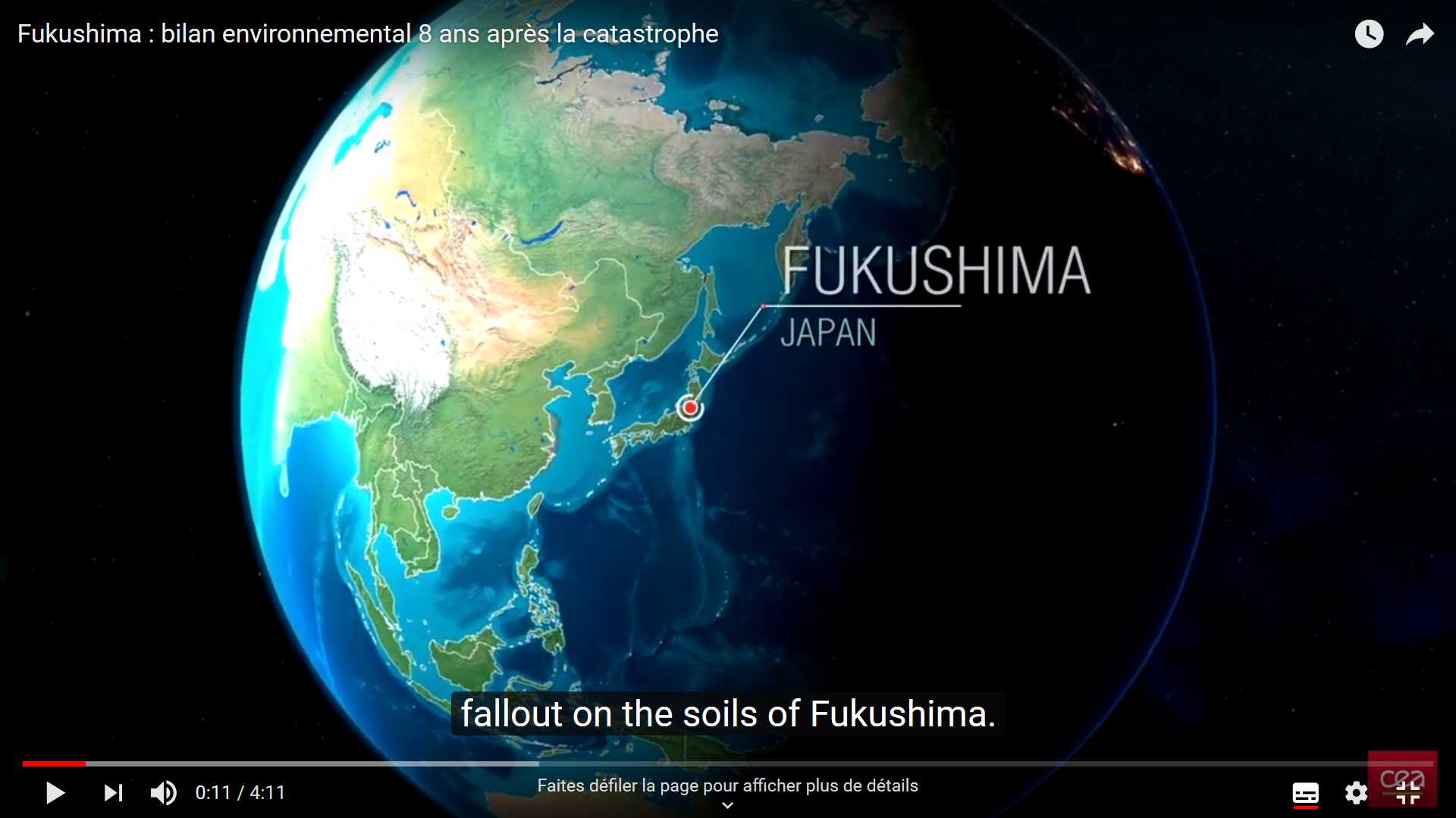 Fukushima : bilan environnemental 8 ans après la catastrophe