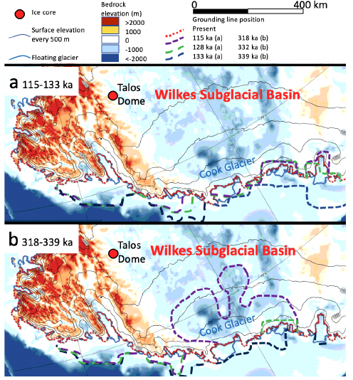 Wilkes subglacial basin ice sheet response to Southern Ocean warming during late Pleistocene interglacials.