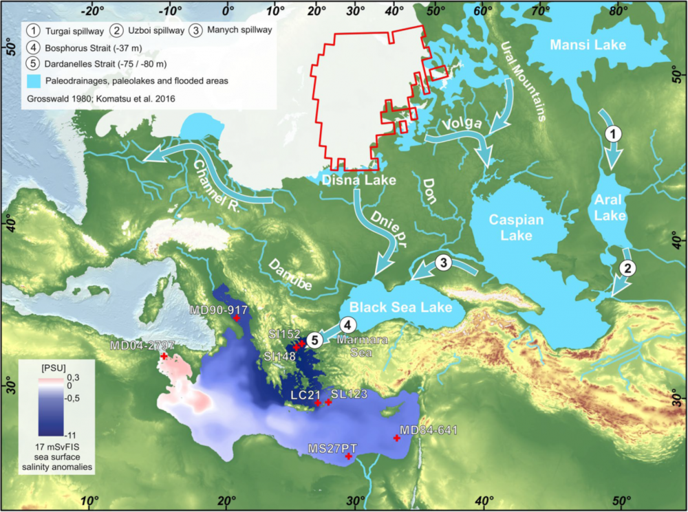 Afflux d'eau douce en Méditerranée orientale en réponse à la fonte de la calotte glaciaire fennoscandienne lors de la dernière déglaciation