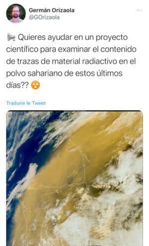 Collecte participative de poussières sahariennes – Participatory Saharan dust collection