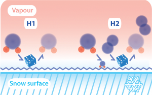 Mesure des coefficients de fractionnement entre la vapeur et la glace à très basse température