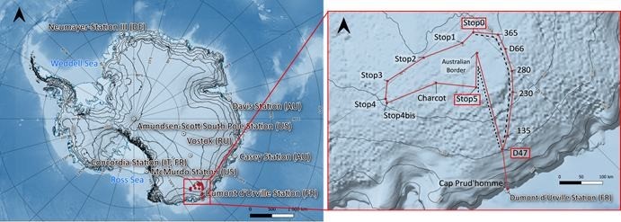 Reconstruction of the climate and water cycle in Adélie Land over the last century based on continuous multi-tracer analyses of polar ice cores  