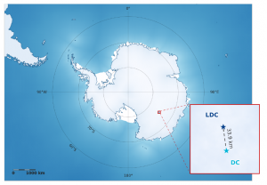 Reconstitution de la température antarctique au cours des 1,2 million d’années passées à l’aide de mesures isotopiques effectuées dans la glace et l’air piégés dans les bulles de la carotte de glace Beyond EPICA.